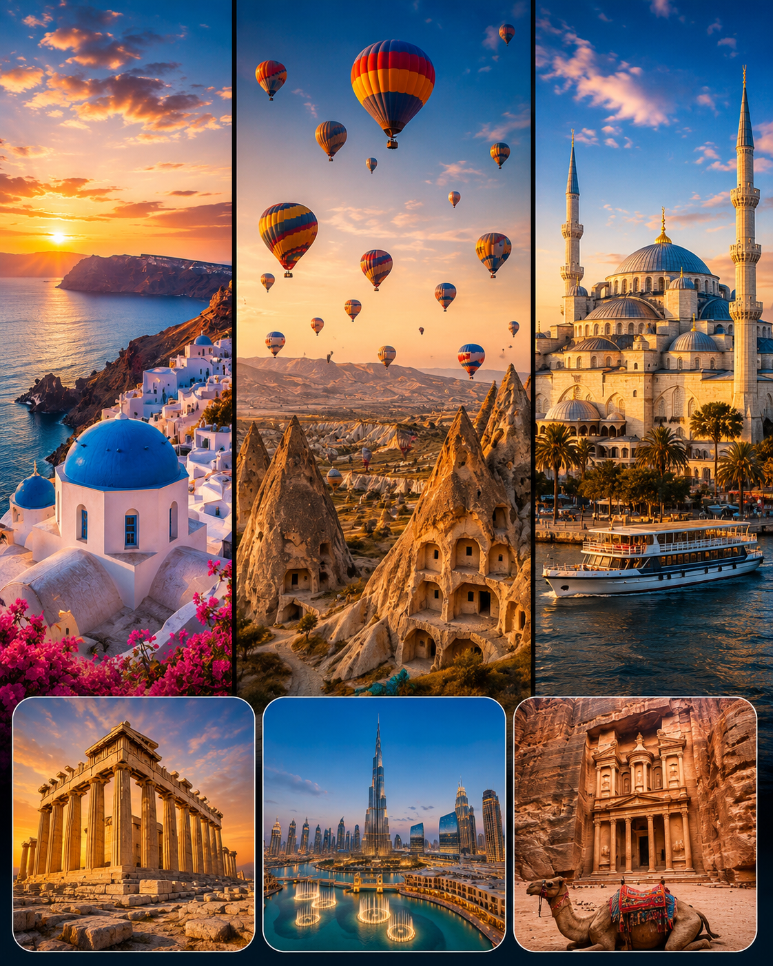 TURQUÍA, GRECIA Y EMIRATOS ÁRABES.